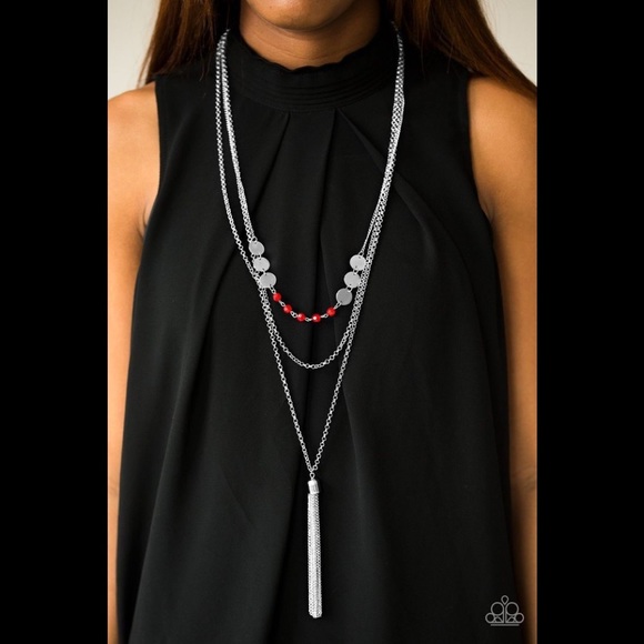 ✨3 for $10✨ Silver and red necklaces